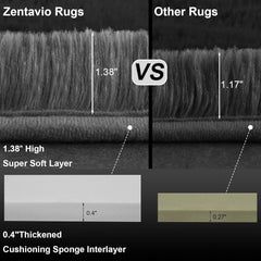 Area Rugs for Living Room  Rugs for Bedroom 6x9 Carpet Fluffy Fuzzy Soft Shag Aesthetic Plush High Pile Throw Rug for Nursery