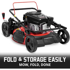 Gas Lawn Mower 21-inch, 144cc OHV Engine 3-in-1 Rear Bag, Mulch and Side Discharge, 6-Position Height Adjustment
