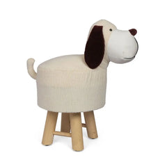 Velvet Cow-Shaped Ottoman – Cute Footstool with Cushioned Seat for Playroom & Porch