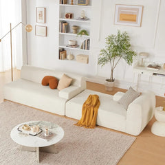 107" Modular Sectional Sofa, Sponge Sectional Sofa Couch for Living Room, High Density Sponges Cloud Couch,Modular L-Shape Sofa