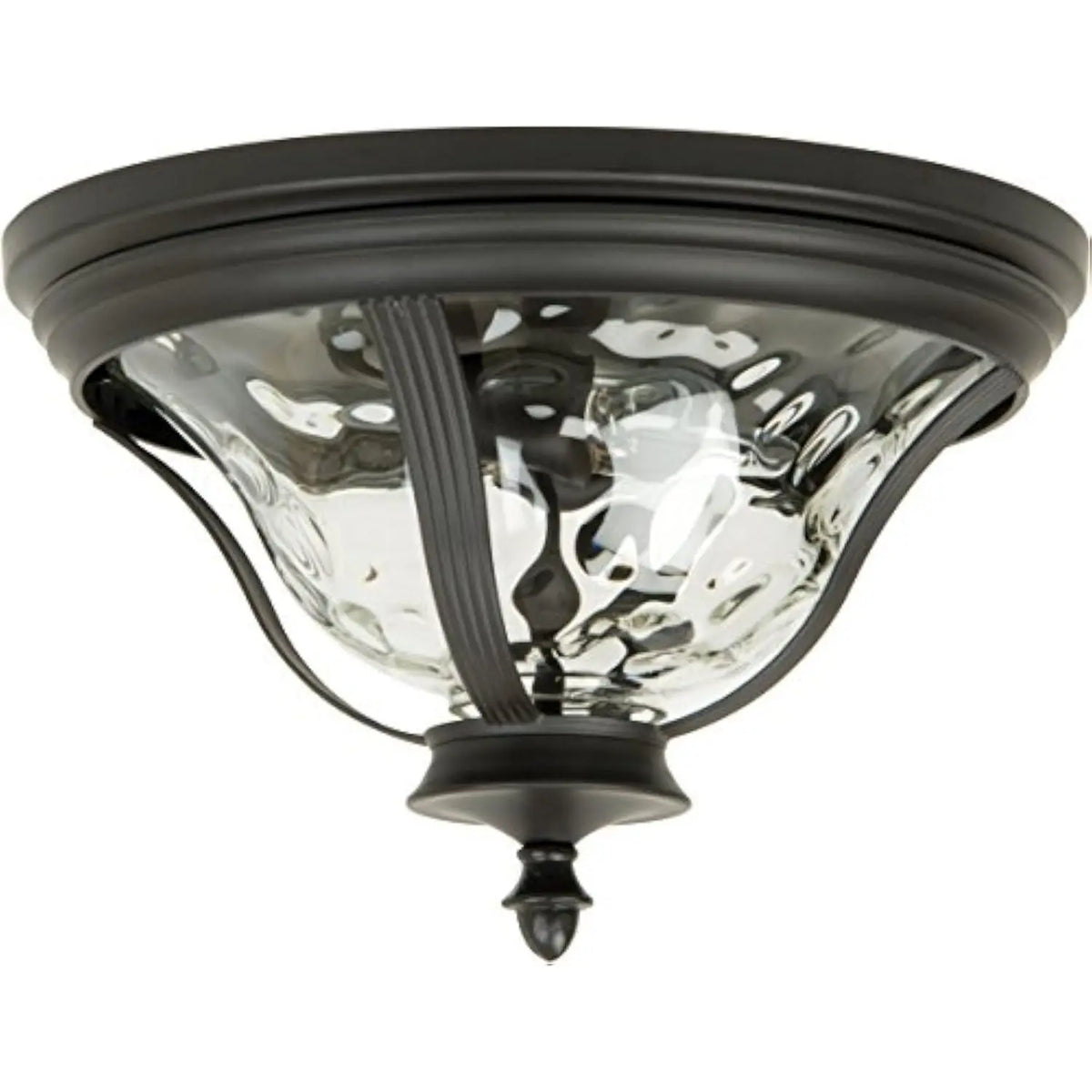 Z6017-Obo Frances Outdoor Flush Mount Ceiling Lighting, 2-Light, 120 Watts, Oiled Bronze (14 W X 9 H)
