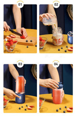 Portable Juicer Blender   Fruit Juicer USB Charging Lemon Orange Fruit Juicing Cup Smoothie Blender Machine