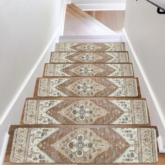 Carpet Stair Treads for Wooden Steps Set of 15, 30''X8'' Indoor Runner Resistant Rugs Rubber Safety Mats for Dogs