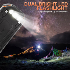 36000mAh Solar Power Bank with Wireless Charging 4 Wires PD18W For Outdoor Adventure daily trip