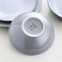 16-Piece Dinnerware Set - Round Plates & Bowls in Green & Grey