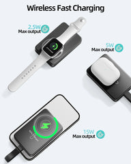ROMOSS Magnetic Power Bank 10000mAh 30W PD Fast Charging 3-in-1 Wireless Powerbank with Apple Watch Charger for Magsafe iPhone