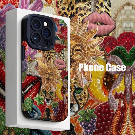 Fashion Lid Pattern Phone Case, Shockproof Phone Protective Cover Compatible with IPhone 16 Pro Max 15 Pro 14Plus 13 12 11 X/XS