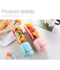 Portable Electric Fruit Juicer Wireless USB Rechargeable 6 Blades Mini Mixer Multifunction Summer Smoothie Blender Machine