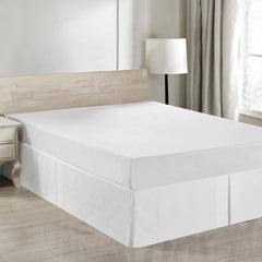 Simple&Opulence Premium 100% Linen Bed Skirt Basic Style 18 inch Tailored Drop Dust Proof Easy Fit Breathable Bedspreads Bed