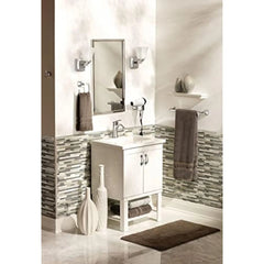 Voss Chrome One-Handle Single Hole Bathroom Sink Faucet with Optional Deckplate, 6903