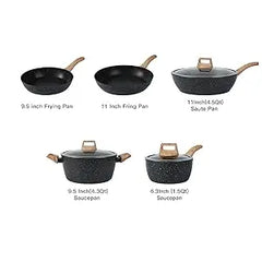 16PCS Pots and Pans Set Non Stick Cookware Set Nonstick with Cooking Set (white, 16pieces)
