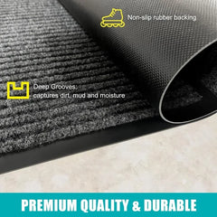Front Door Mat Heavy Duty Indoor Outdoor Door Mat Non-Slip Backing Doormat for Entryway Stain and Fade Resistant Commercial