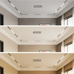 Dimmalbe LED track Light Full Set 360° Adjustable COB Embedded Track lighting For Clothing Shop Kitchen Rail Lighting