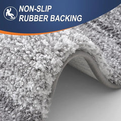 Bathroom Rugs Sets 3 Piece, Soft Absorbent Microfiber Bath Rugs and U-Shaped Contour Toilet Rug Area Rug Set