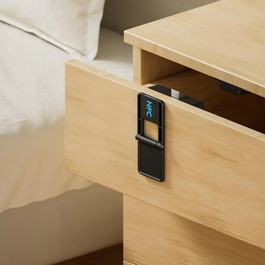 Electronic Lock for Drawer Wardrobe Lock Child Safety Electric Door Lock Sturdy Baby Proofing Drawer Cupboard Lock No Drill for