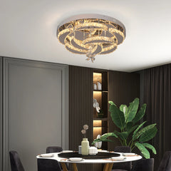 Modern Chandelier Ceiling Lamp K9 Luxury Crystal Led Living Dining Room Decor Pendant Light RC Dimmable Luminaire Home Fixture