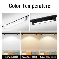 Track Light LED Ceiling Lamp 220V 10W 20W 30W Spot Led Track Rail Lighting Fixture Spotlight Clothing Shop Rail Ceiling Light