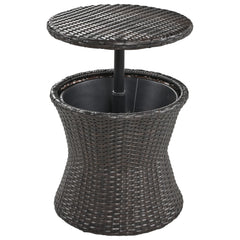 5 Pieces Outdoor Patio Furniture Set Wicker Bar Table with 2 Bistro Conversation Set With Single Chairs and Stools for Balcony