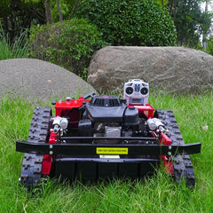 Free Shipping Mini RC Robot Lawn Mower 916Electric & Remote Control  & Petrol Dual Power Source Cutting Grass DIY Grade