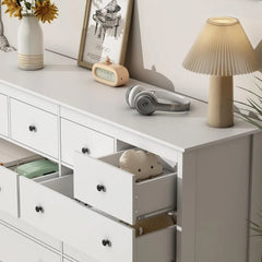 10 Drawer Dresser, 55" Modern White Dressers and Chests of Drawers,Dressers for Bedroom