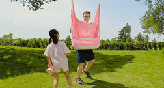 Upgraded Kids Hanging Pod Swing Chair with Inflatable Cushion, Child Hanging Hammock for Indoor and Outdoor