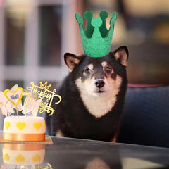 Pet Hat Dog Birthday Crown Cat Birthday Party Dress Up Crown Hat Dog Pumpkin Hat Sequin Headwear Cap Hat Festival Pet Supplies