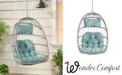 Indoor/outdoor Foldable Rattan Swing Hammock Seat Hanging Egg Chair Without Bracket With Cushion/headrest Garden Furniture Foot