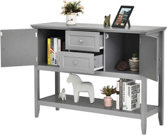 Buffet Sideboard, Wood Storage Cabinet, Console Table with Storage Shelf,2 Drawers and Cabinets, Living Room Kitchen Dining Room