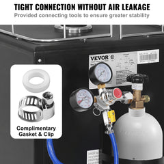 SucceBuy CO2 Regulator Dual Triple Gauges with Check Valve Draft Beer Keg Homebrew CGA320 for Beer dispenser Home Bar Use