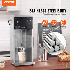 VEVOR 400W Ice Cream Blender Stainless Steel High-Speed Ice Cream Maker Mixer Make Various Flavors of Ice Cream for Commercial