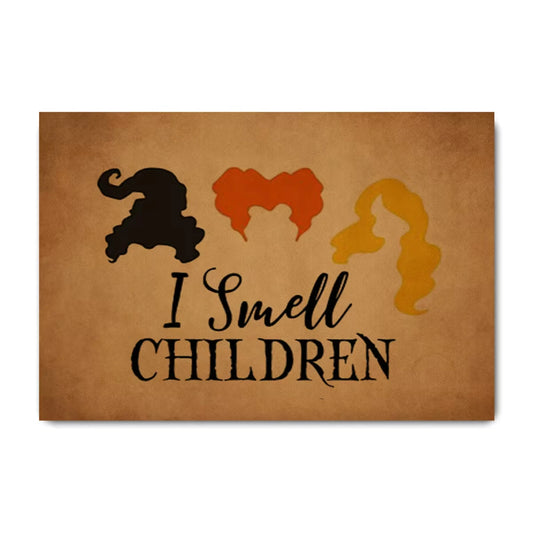 Funny Halloween Indoor Decor Doormat - I Smell Children (23.7 X 15.9 in)