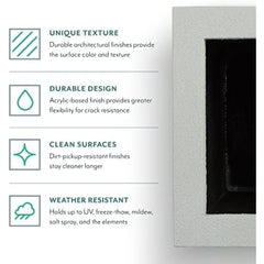 Modern Outdoor/Indoor Square Planter, Lightweight, Heavy Duty, Weather Resistant, Polymer Finish, Commercial