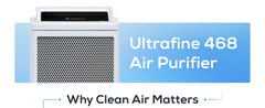 468 Air Purifier - White | Ideal for Medium or Large Spaces Up to 1,200 Square Feet
