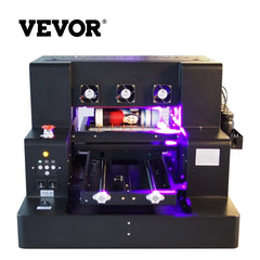 VEVOR A3 XP600 UV Printer Flatbed Automatic Label Printer Varnish Machine Quick Print for Bottles/Paper/Phone Case/PVC