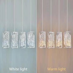 Chrome Pendant Lighting Modern Pendant Light, Mini Crystal Chandeliers,Adjustable Pendant Light Fixture for Kitchen Island Dinn