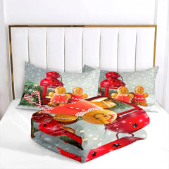 7-Day Delivery Western Boho Comforter Set 3pcs Paisley Geometric Line Bandana 1 Quilt Comforter 2 Pillowcases (Without Core)