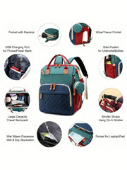 Baby Diaper Bag Backpack With Changing Station, Multifunction Waterproof Large Capacity Travel Bags Newborn Baby Essential Gifts