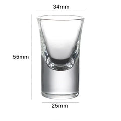 6PCs Glass Set Transparent 15ml Shot Glass Thickened Bottom Liquor Cup Bullet Cups One Mouth Small Cup Wine Drinkware Wholesale
