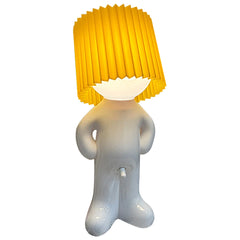 Creative Table Small Book Lights Little Naughty Boy Night Light Shy Man Lamp for Children Home Room with Lampshade Nightstand La