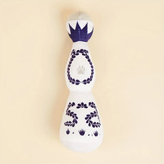 1Pc Interactive Squeaky Plush Dog Toy - Pet Chew Toys with Durable Plush Material in Unique Blue & White Porcelain Vase Design