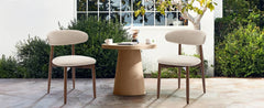 Wooden Dining Chairs Set of 6 Modern Fabric Upholstered Dining Room Chair Farmhouse Kitchen Side Chairs with Foot Pegs