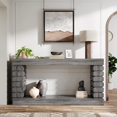 70.8-Inch Long Console Table, Wood Entryway Table with Storage, Narrow Sofa Table for Living Room Entryway Hallway