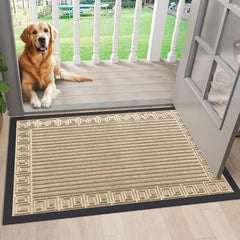 Front Door Mat Outdoor Entrance, Heavy Duty Sturdy Rubber Doormat, Stain and Fade Resistant, Easy To Clean, Low Profile
