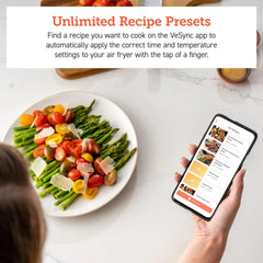 Air Fryer 5.8QT Pro Gen Smart 11-in-1 Toaster Oven , 100 Recipes Cookbook, 200+ Online Recipes , APP and Touch Screen Control, W