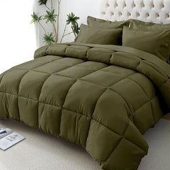 Comforter Set, 7-Piece Bed in a Bag Queen, Ultra-Soft Comforters Queen Size, Goose Down Alternative,  Sheets & Pillowcases
