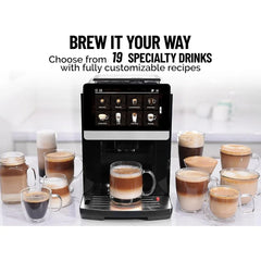 Fully Automatic Espresso Machine, 19 Customizable Coffee Options, Auto-Cleaning for Easy Maintenance, Portable Coffee Maker