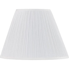 Mushroom Shaped Pleated Traditional Spider Construction Lamp Shade, White, 7" Top X 17" Bottom X 13" Slant Height