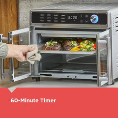 BLACK+DECKER Crisp 'N Bake Air Fryer Toaster Oven Combo, 12 in 1 Countertop Convection Oven Cooks Food Fast, Fits a Whole Pizza