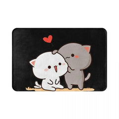 Soft Peach and Goma Flannel Doormat Decoration for Living Room, Kitchen, Bedroom, and Balcony - Bubu and Dudu Rugs, Floor Mat wi