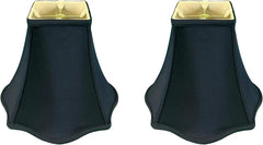 Set of 2 Fancy Square Bell Lamp Shade, BSO-702-10WH-2, 4 X 10 X 8.5,  Pack of 2